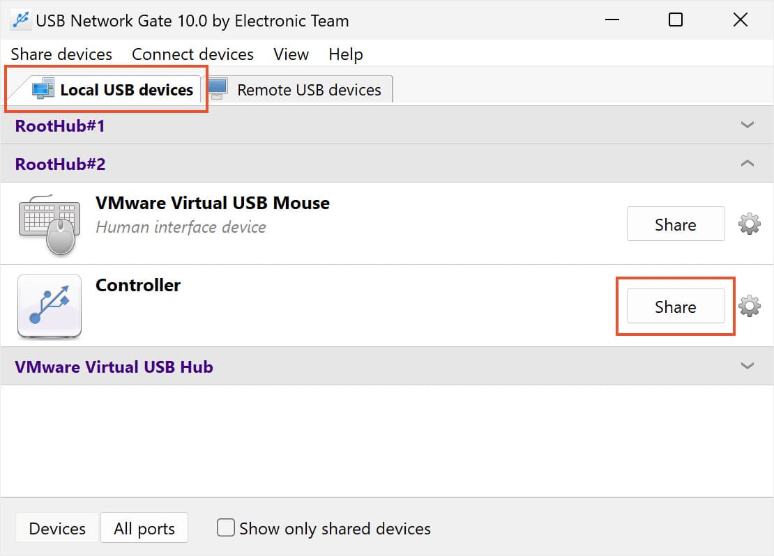  compartir dispositivo USB a Hyper-V