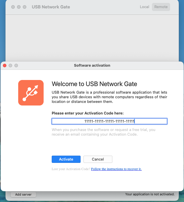  enter your activation code