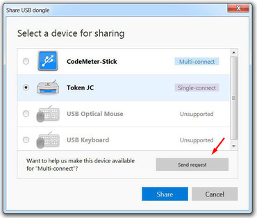  share USB dongle over network